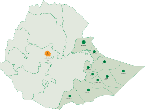 Map of OWDA Impact Regions